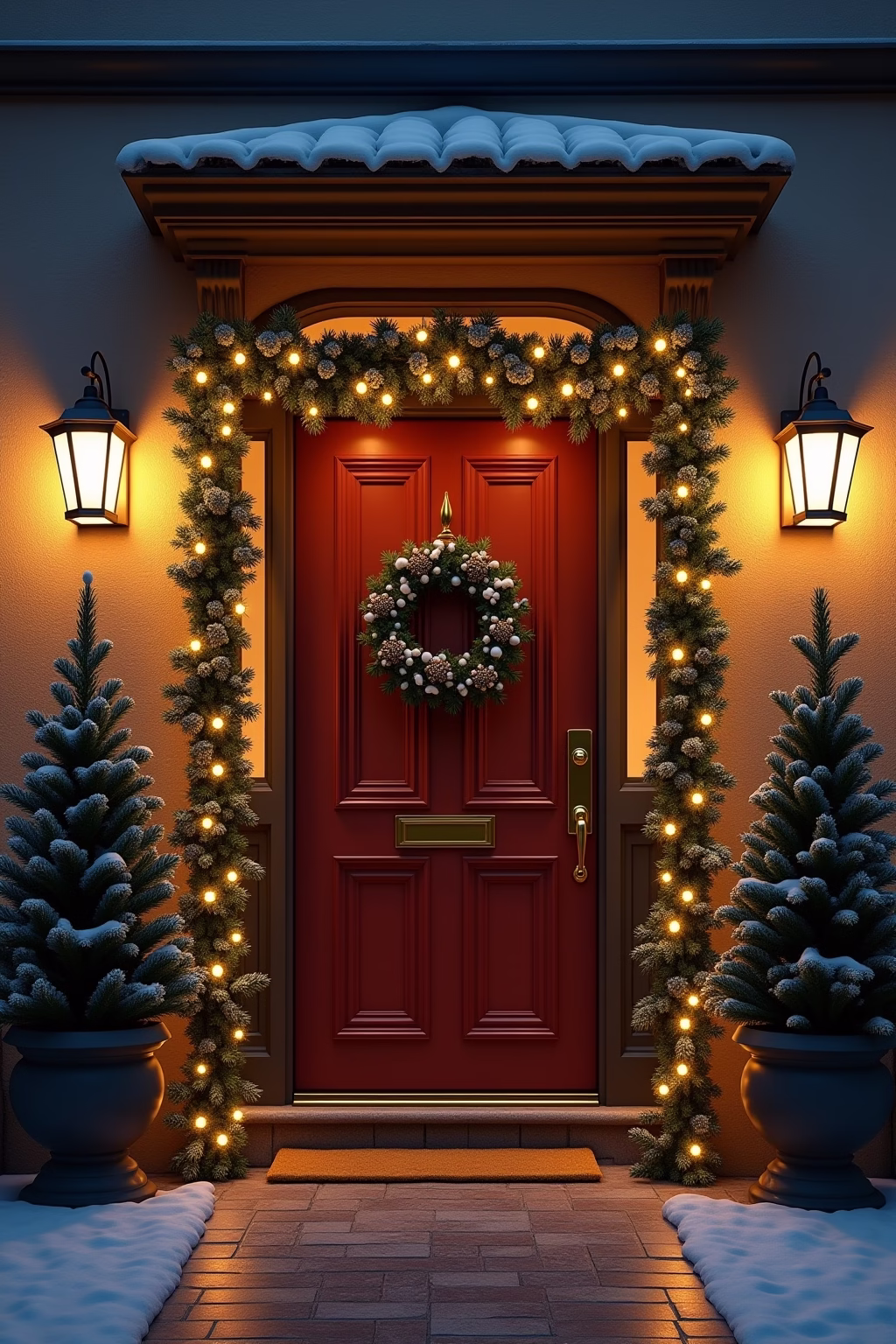 adventsdeko draussen eingang outline 2