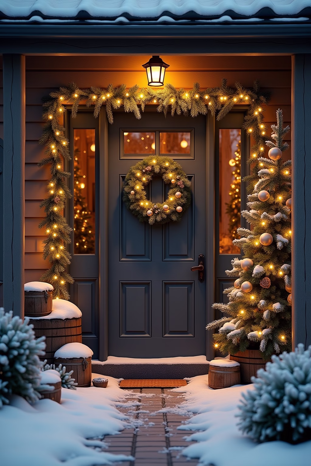 8 Adventsdeko Draussen Eingang Ideen für den Winter 25 adventsdeko draussen eingang outline 3