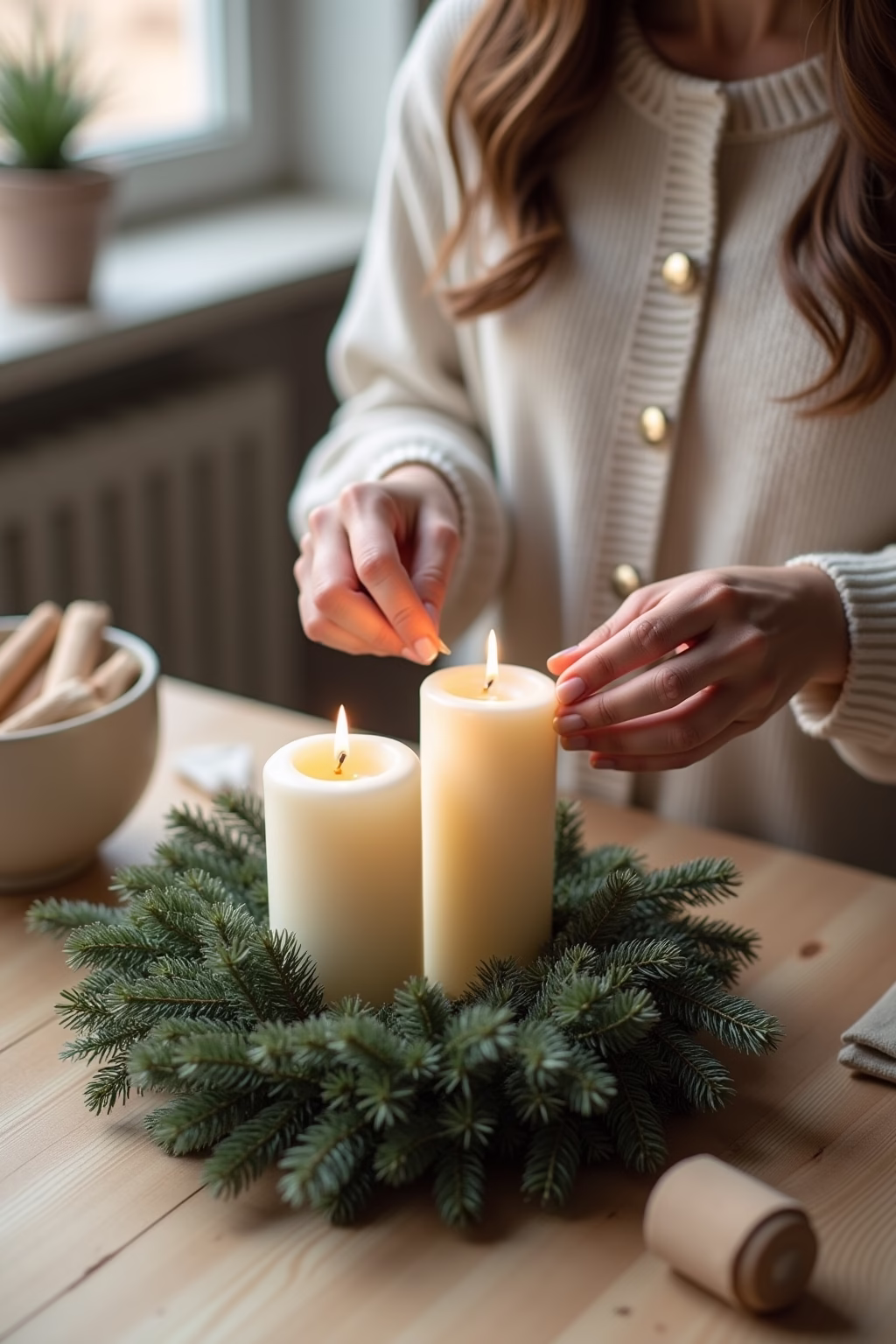 adventsgestecke ideen modern outline 3