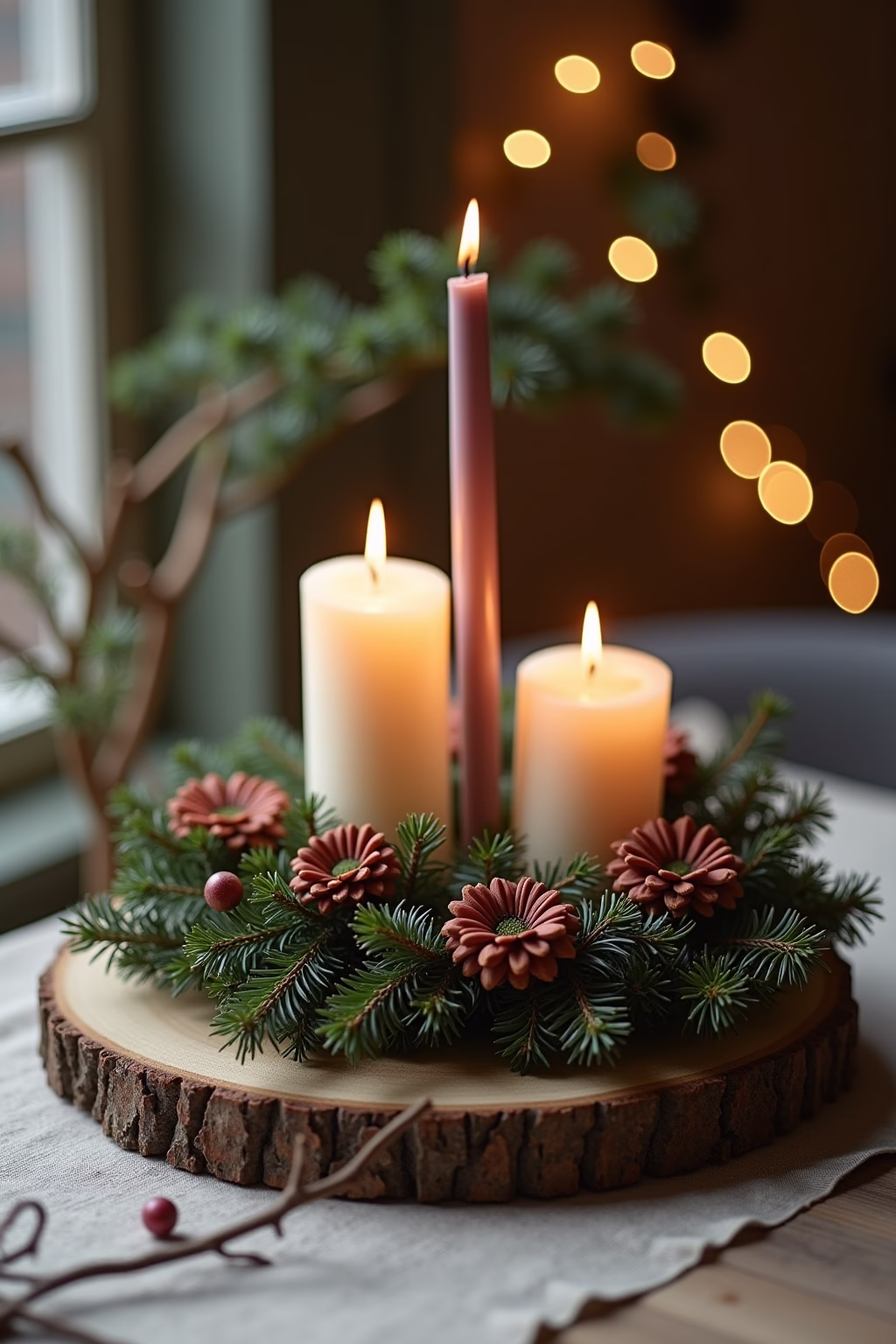 adventskranz modern tablett outline 3