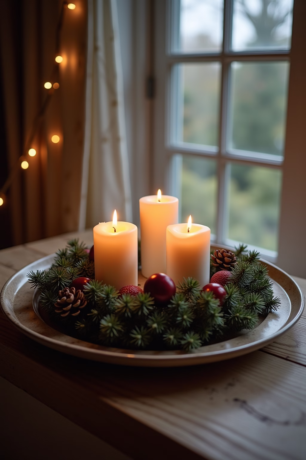 adventskranz modern tablett outline 4