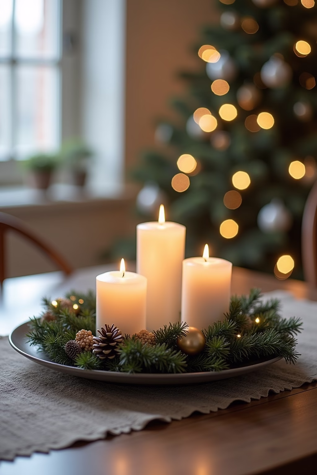 adventskranz modern tablett outline 5