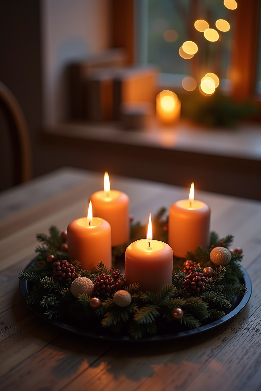 adventskranz modern tablett outline 6