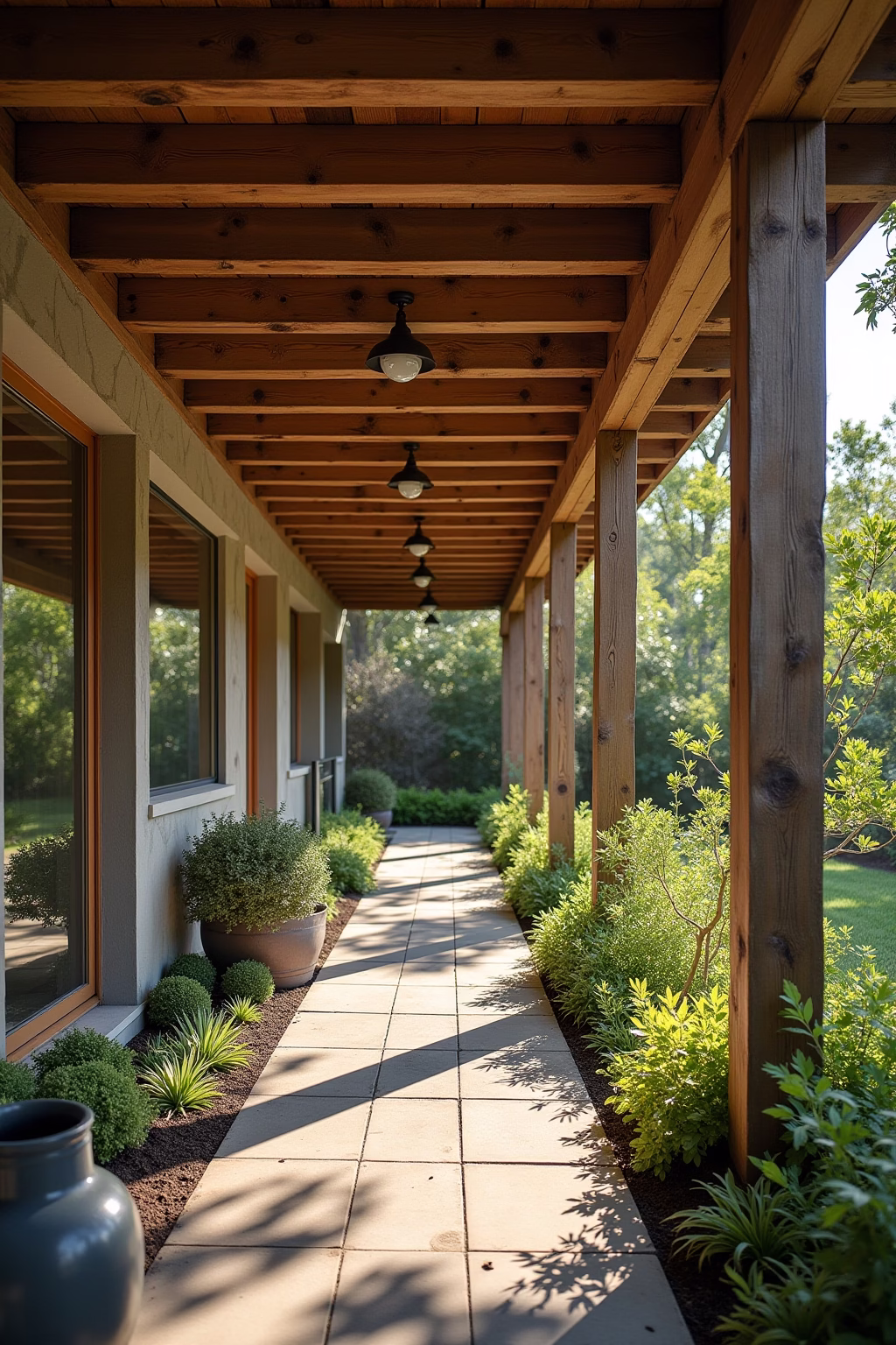 alte balken deko garten outline 3