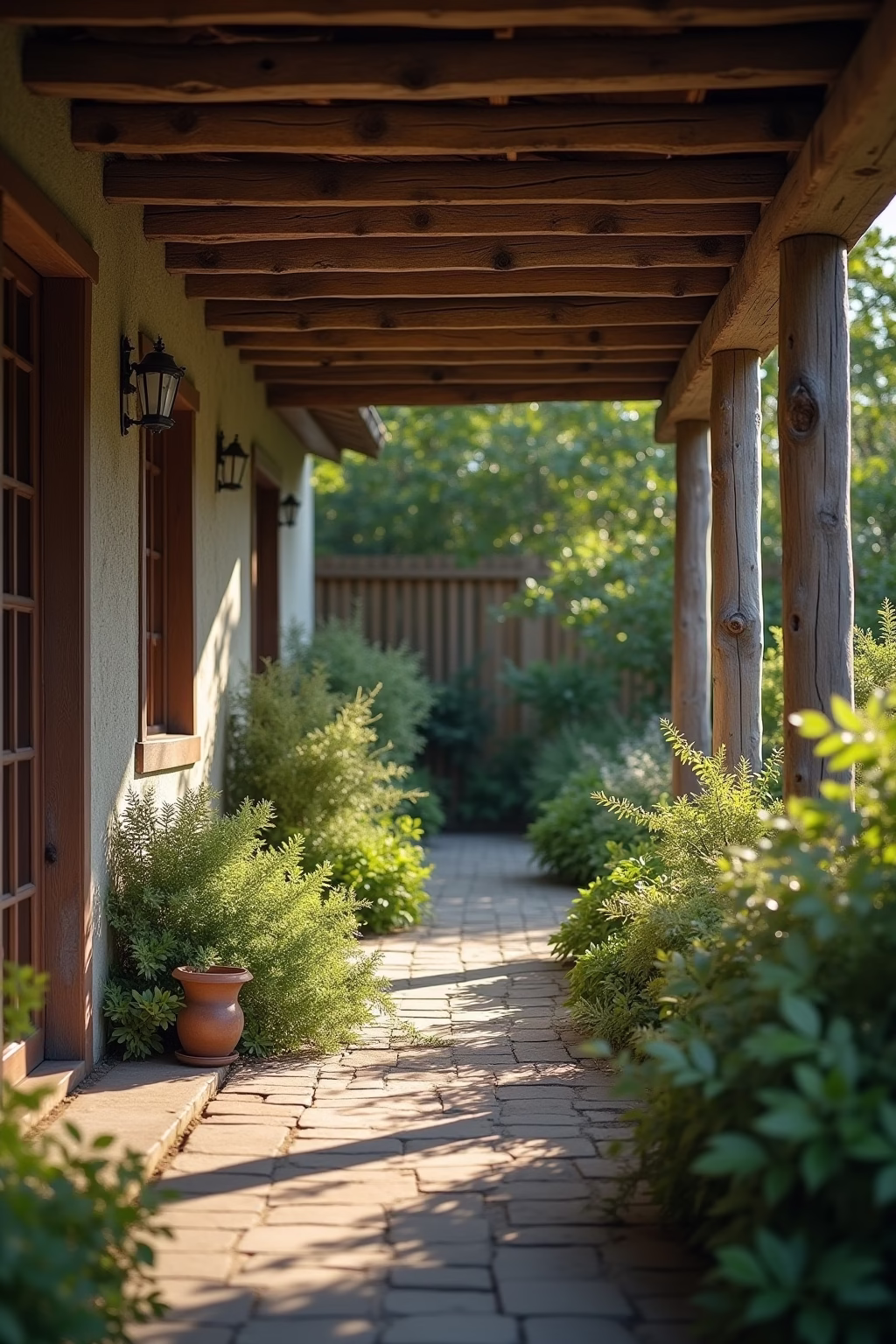 alte balken deko garten outline 5