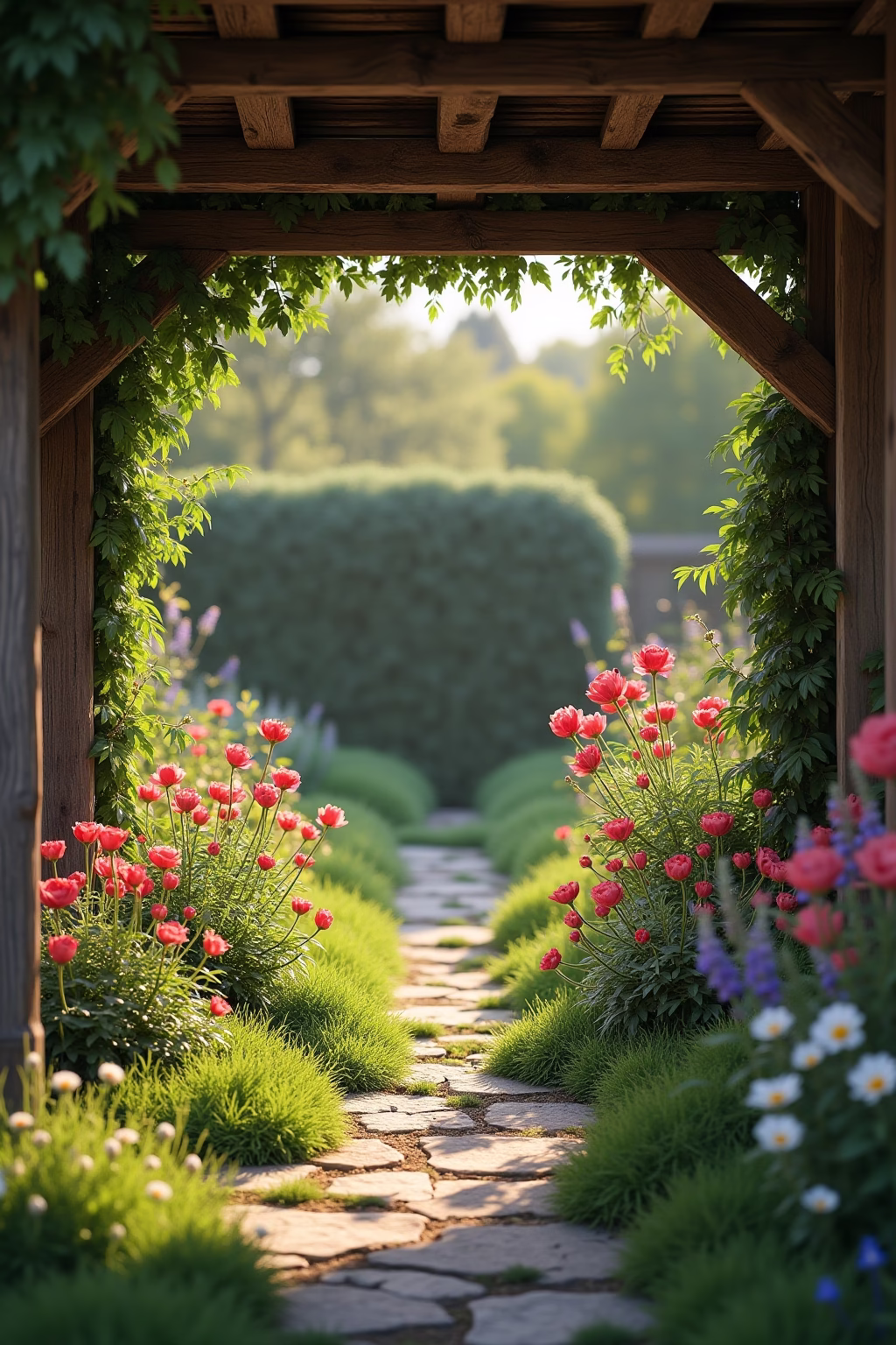 alte balken deko garten outline 7