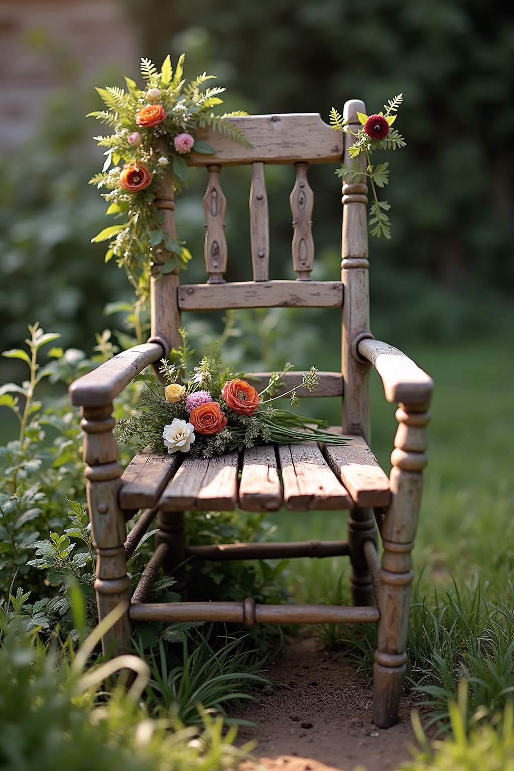 alte stuehle im garten dekorieren outline 5