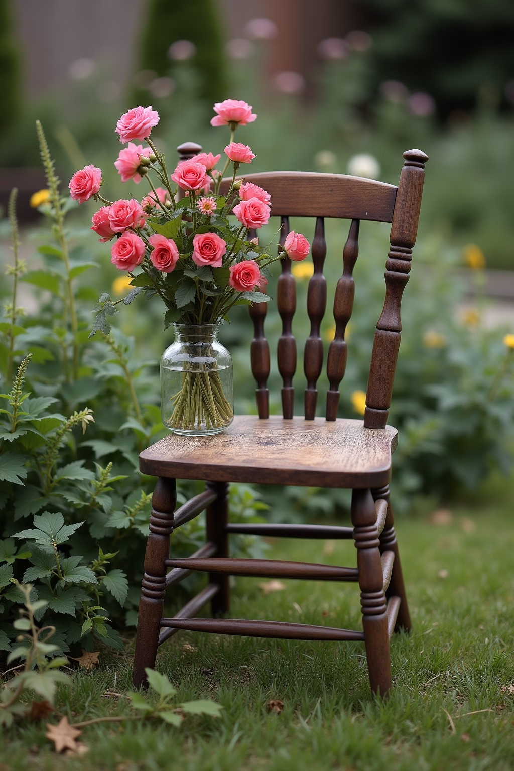 alte stuehle im garten dekorieren outline 8