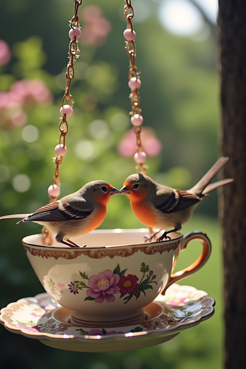 altes geschirr im garten outline 4