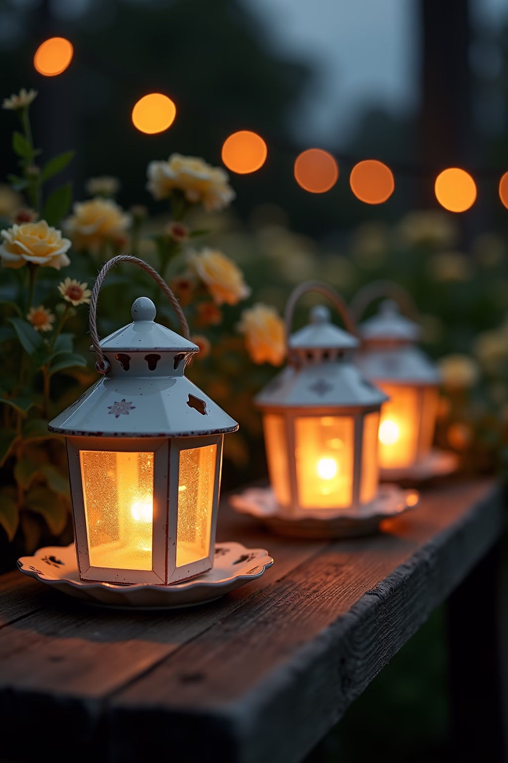 altes geschirr im garten outline 6