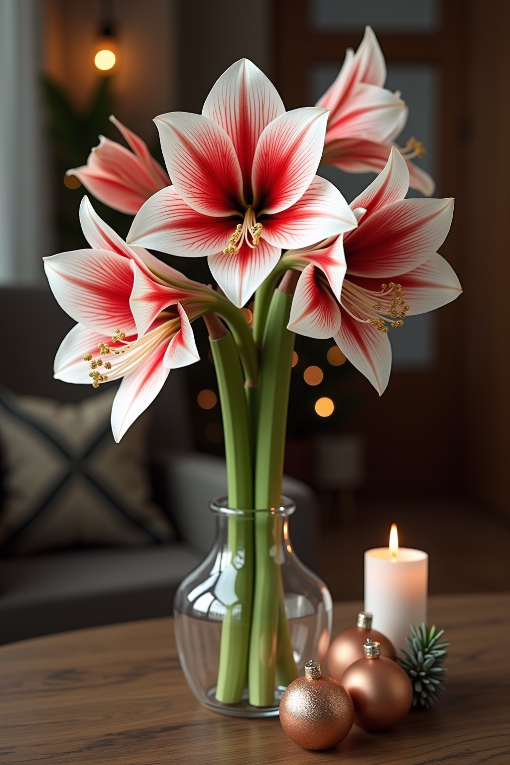 amarilis deko weihnachten outline 2