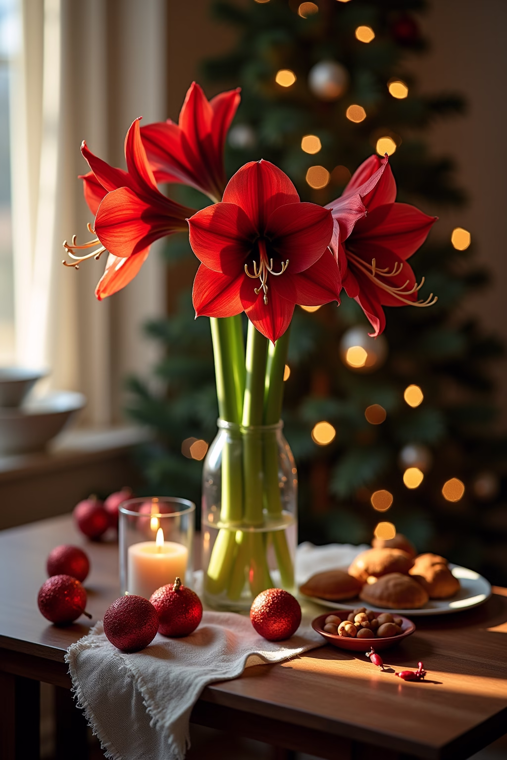 amarilis deko weihnachten outline 8