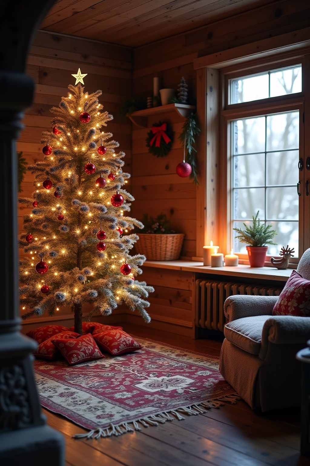 bauernhaus weihnachten outline 1