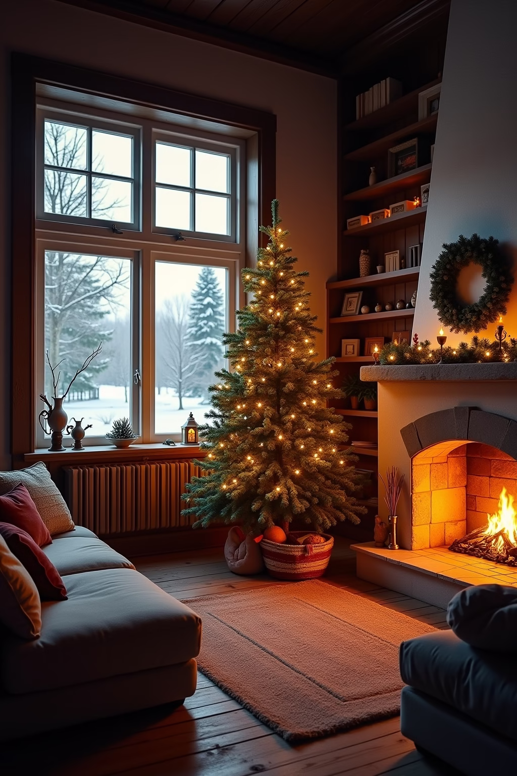 bauernhaus weihnachten outline 6