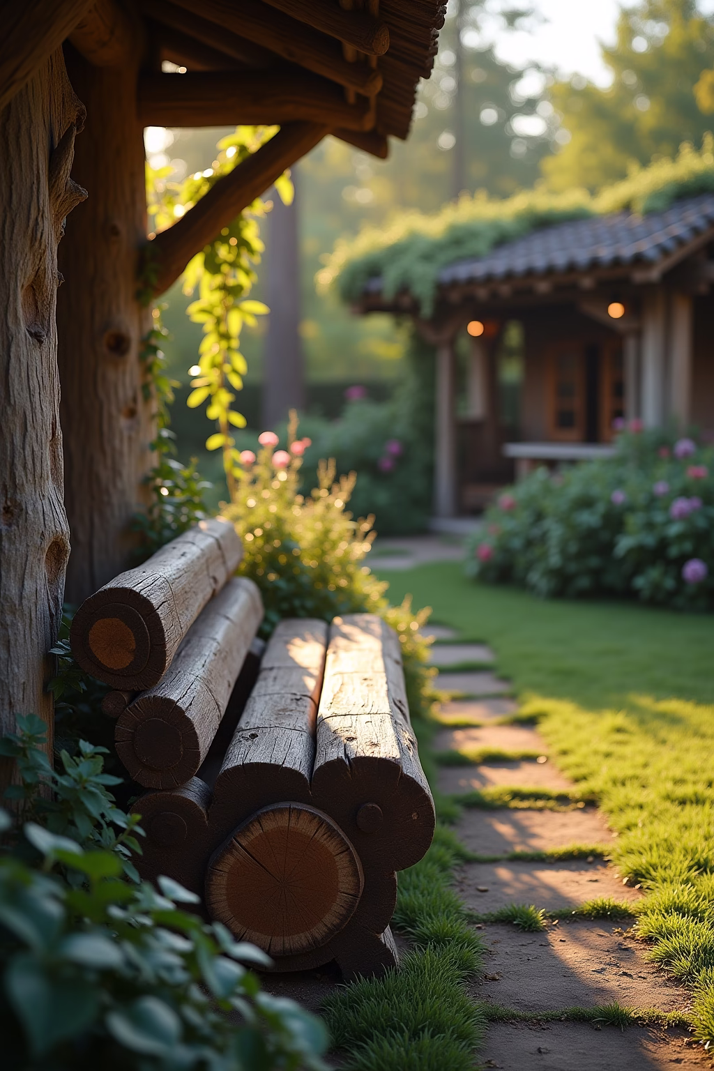 baumstamm ideen garten outline 3