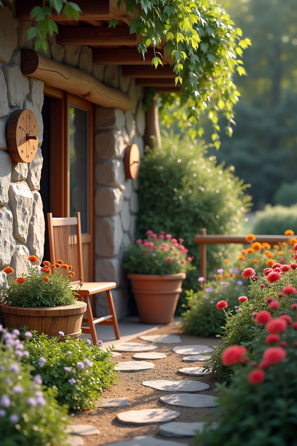 baumstamm ideen garten outline 4