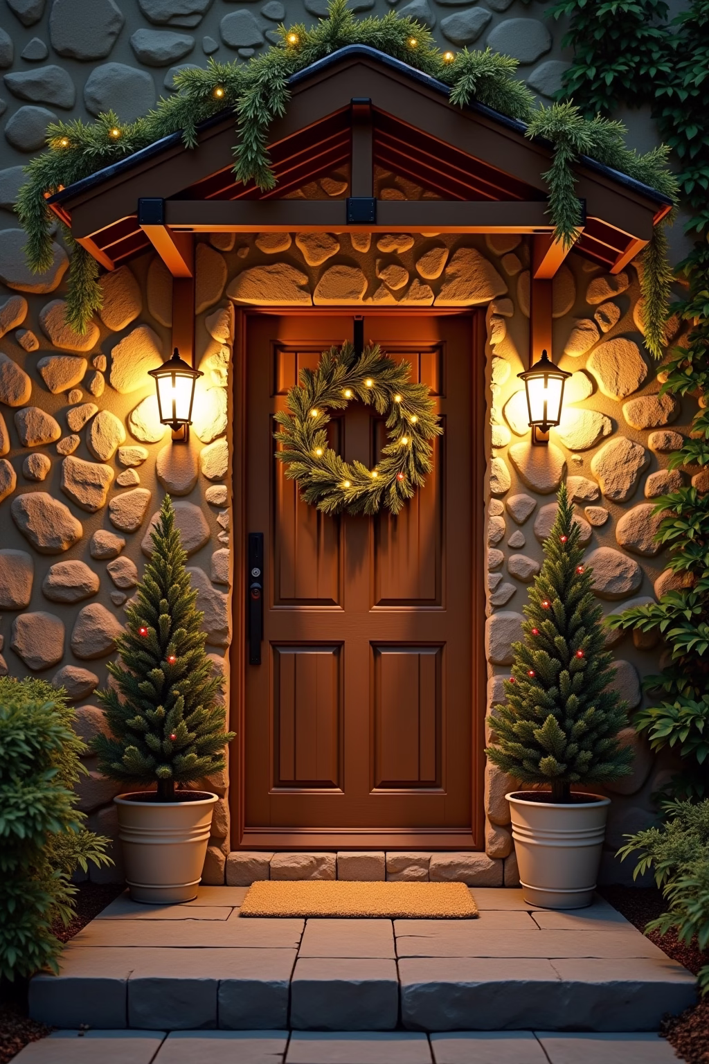 deko hauseingang weihnachten outline 5