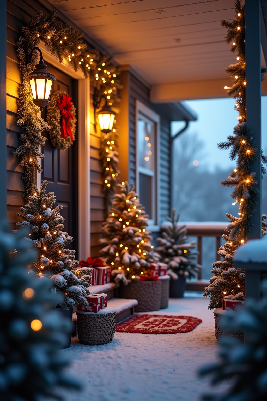 deko hauseingang weihnachten outline 6