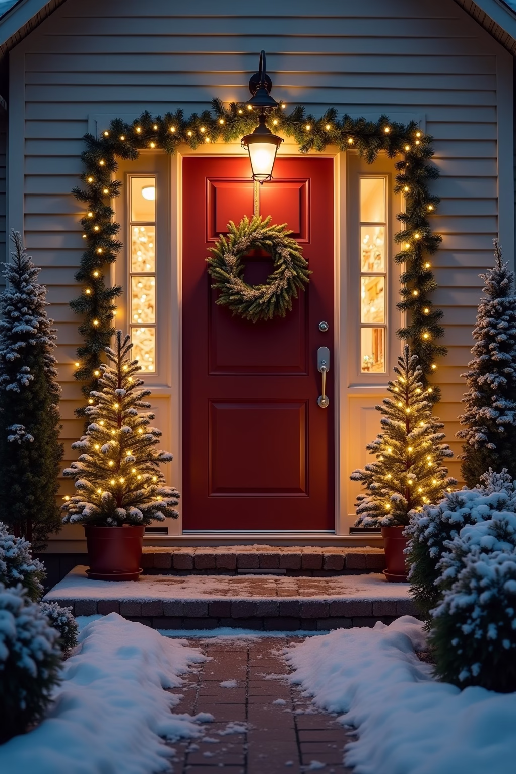 deko hauseingang weihnachten outline 8