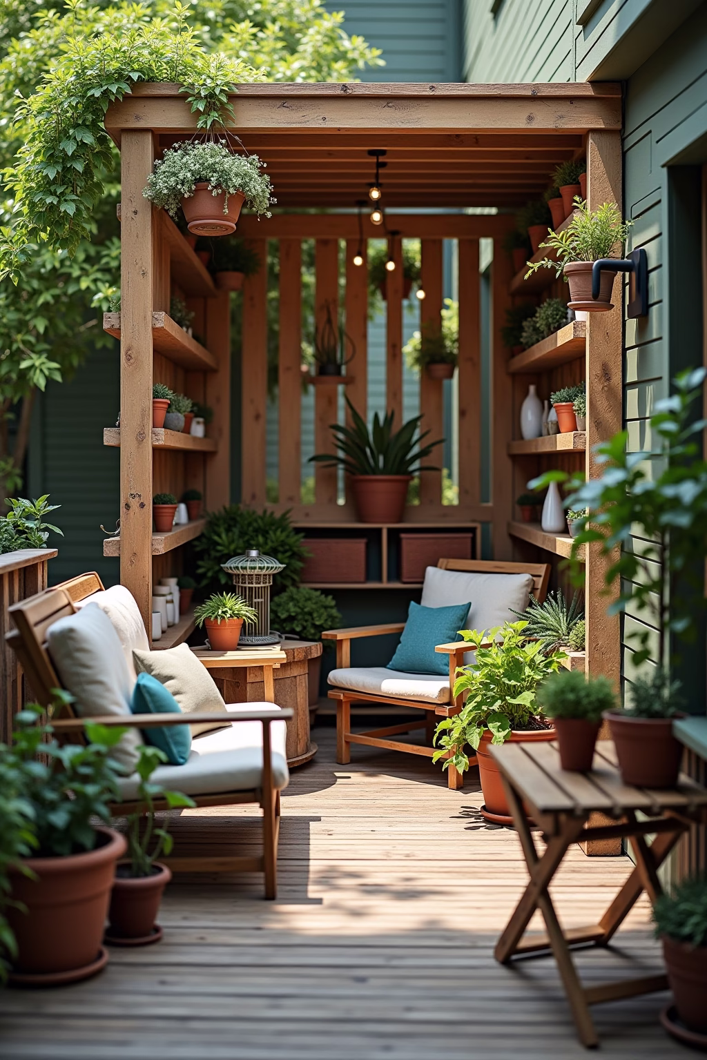 draussen paletten deko garten outline 1