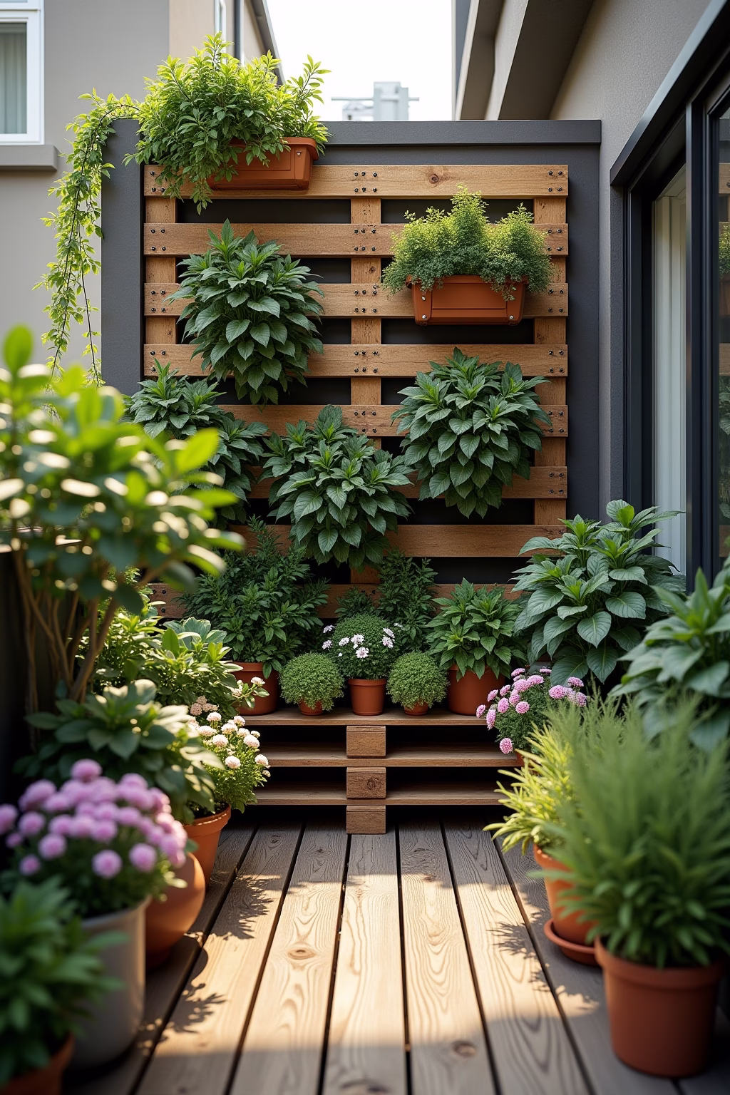 draussen paletten deko garten outline 3