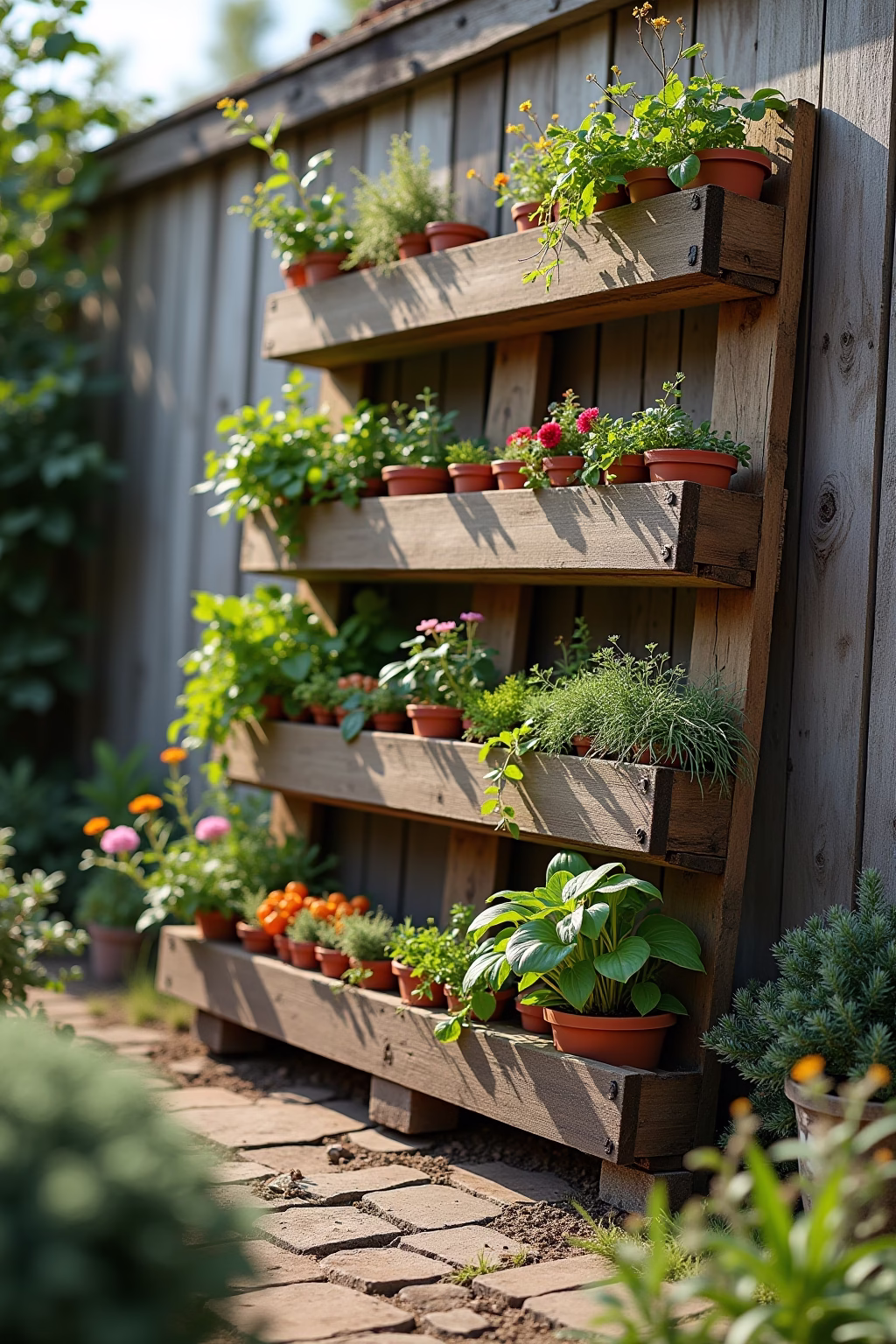 draussen paletten deko garten outline 5