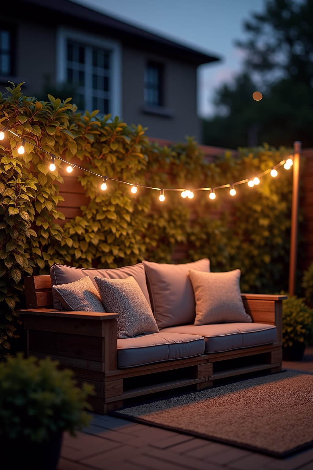 draussen paletten deko garten outline 6