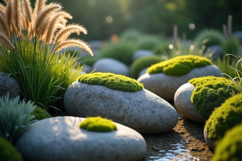 Findlinge im Garten dekorieren: Natürliche Akzente