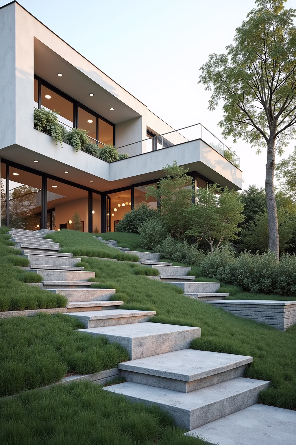 garten am hang modern outline 2