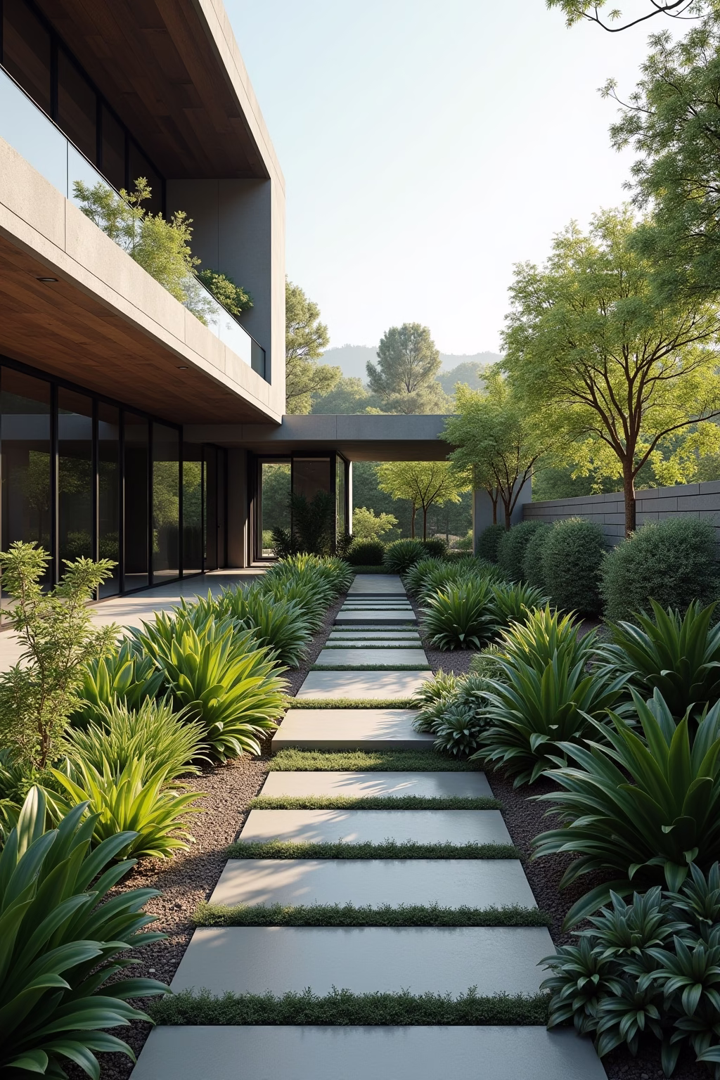 garten am hang modern outline 4