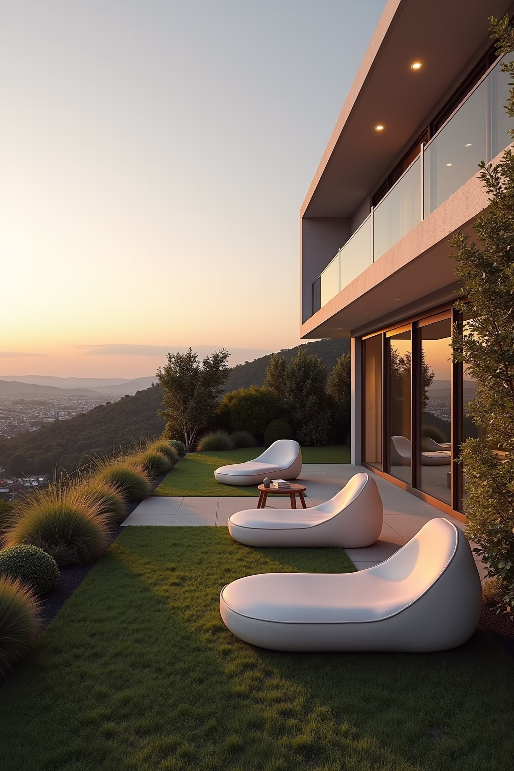 garten am hang modern outline 8