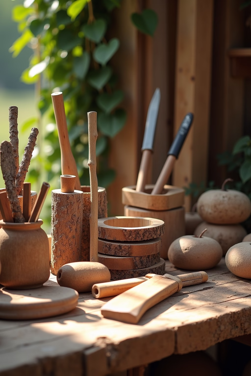 garten deko ideen holz outline 5