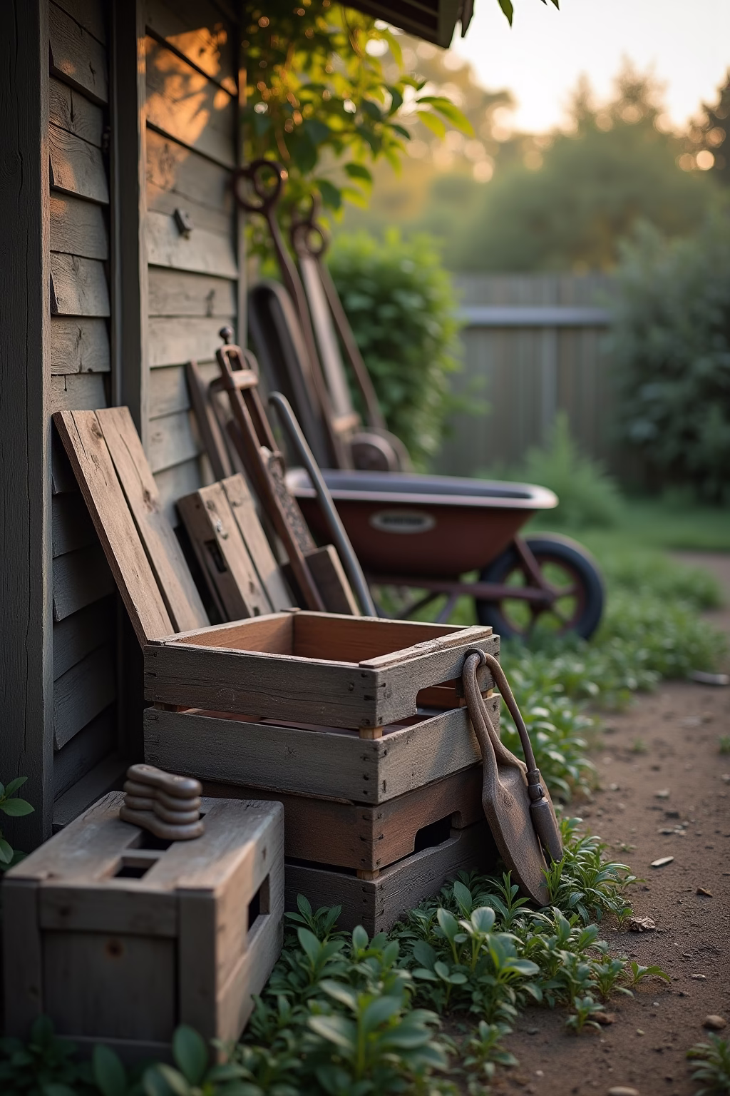 garten deko ideen holz outline 6