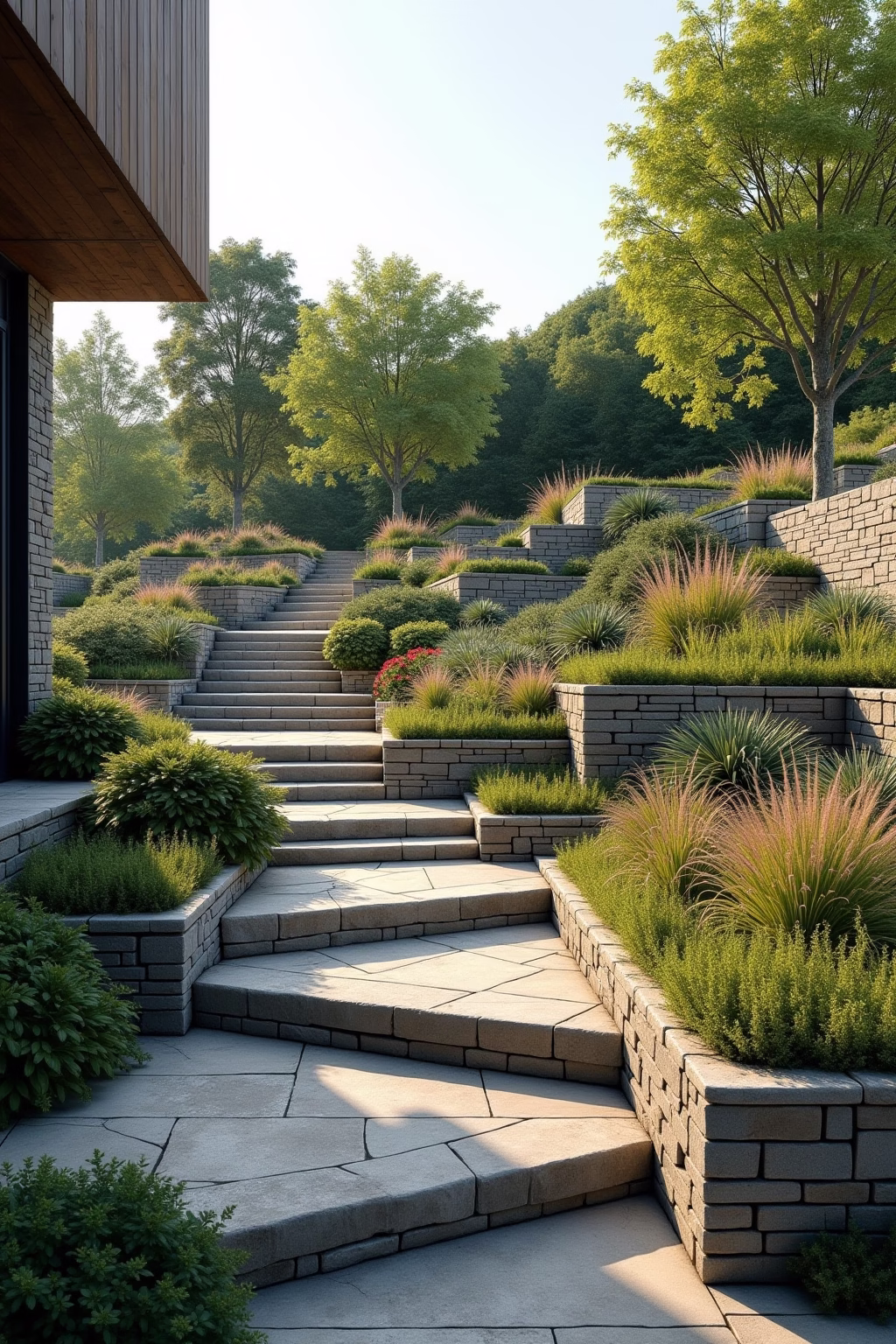 garten hoehenunterschied gestalten outline 1