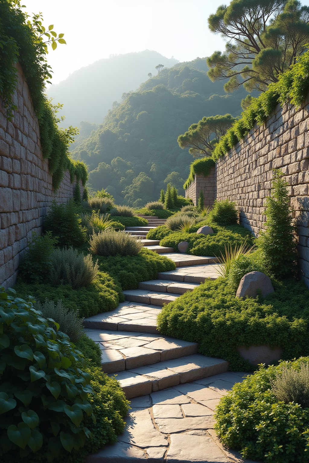 garten hoehenunterschied gestalten outline 2