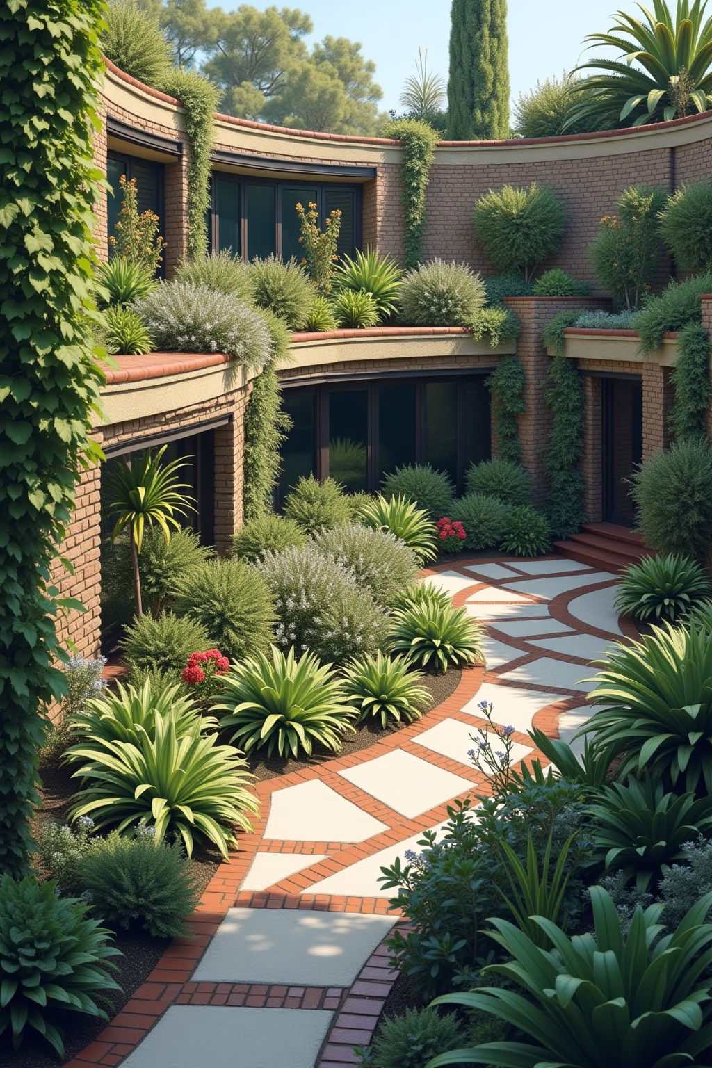 garten hoehenunterschied gestalten outline 6