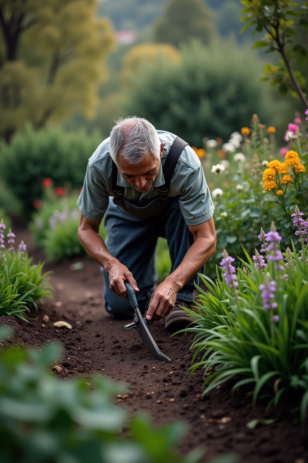garten hoehenunterschied gestalten outline 8