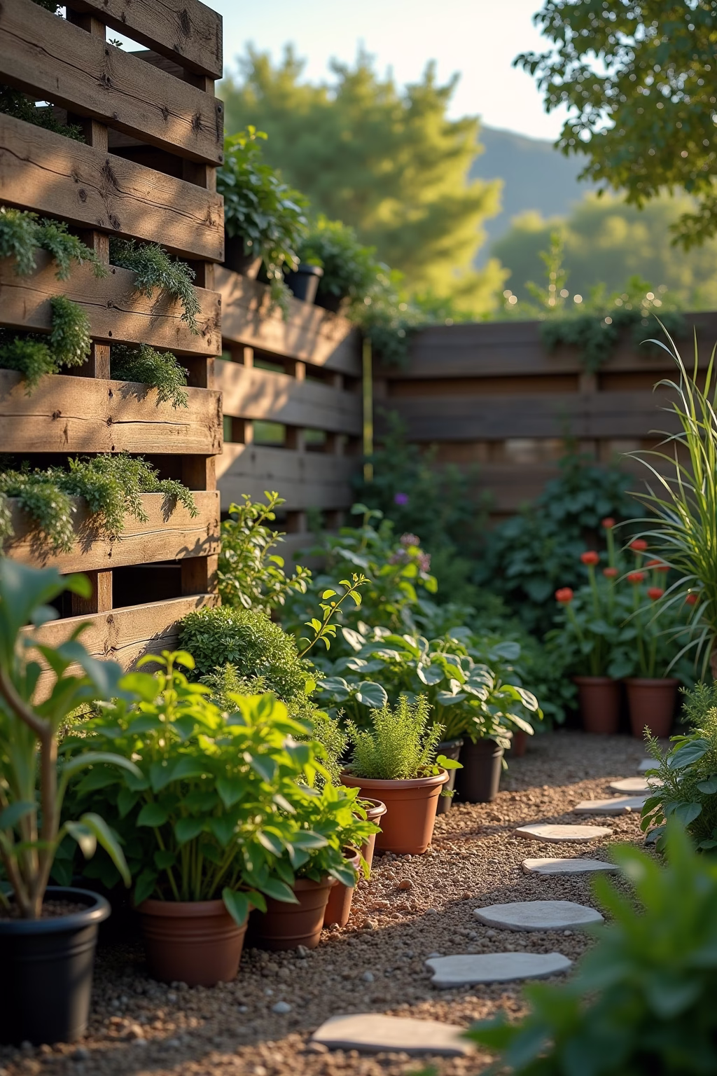 gartengestaltung paletten ideen garten outline 2