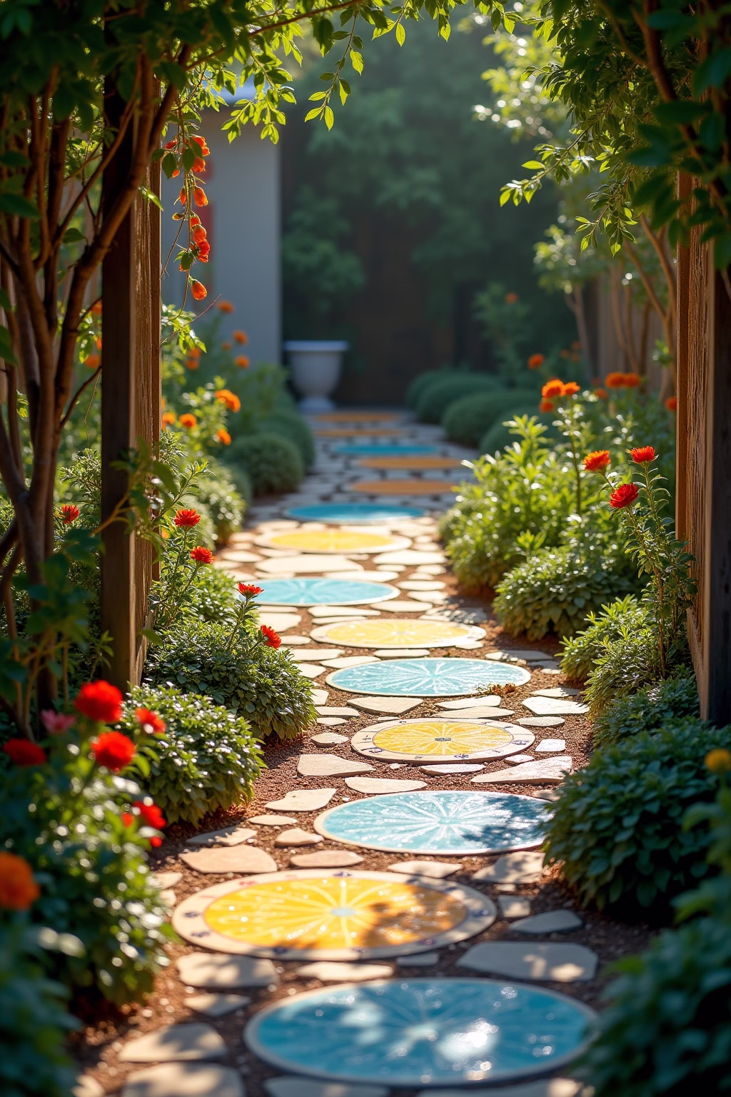 gehwegplatten garten ideen outline 4