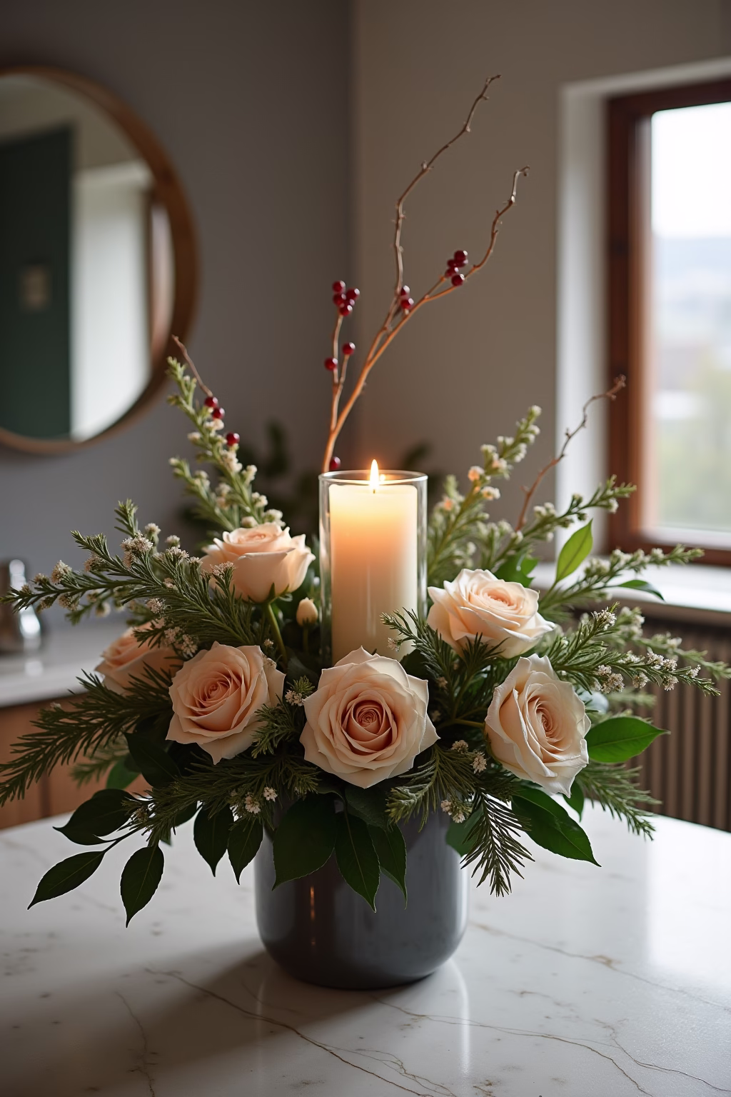 8 Gestecke Weihnachten: Festliche Ideen für Zuhause 23 gestecke weihnachten outline 3