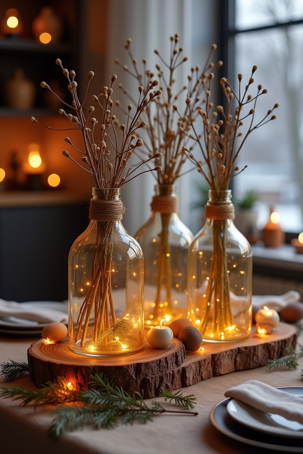 glasvasen dekorieren weihnachten outline 8