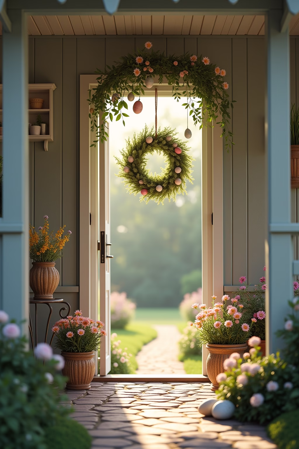 hauseingang osterdeko garten outline 3