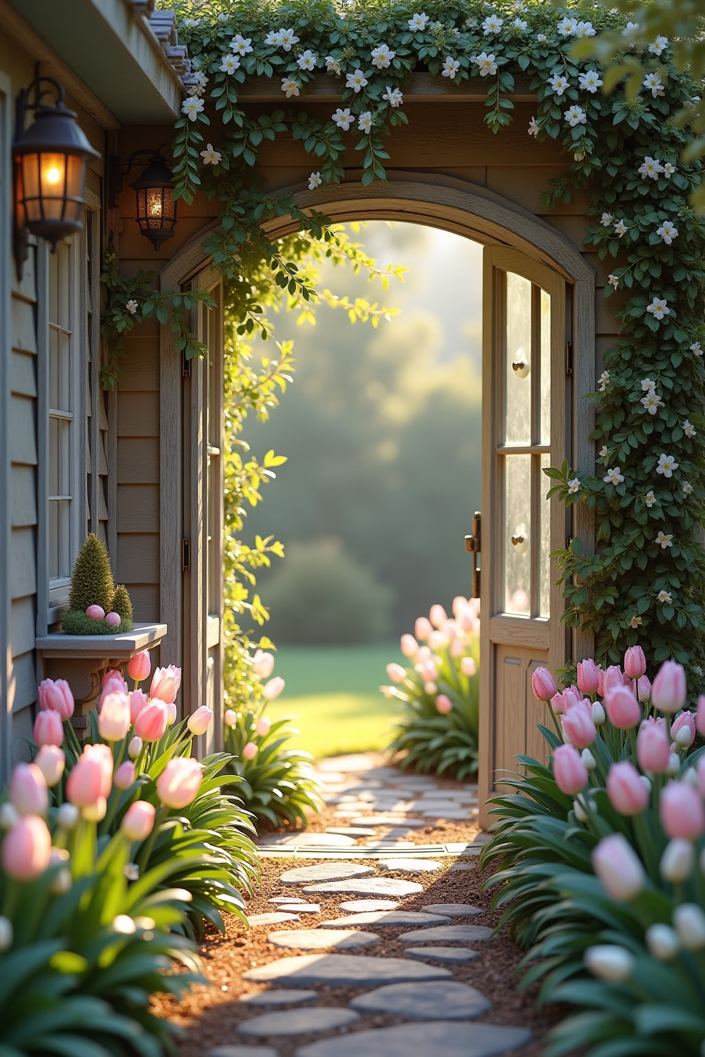 hauseingang osterdeko garten outline 6