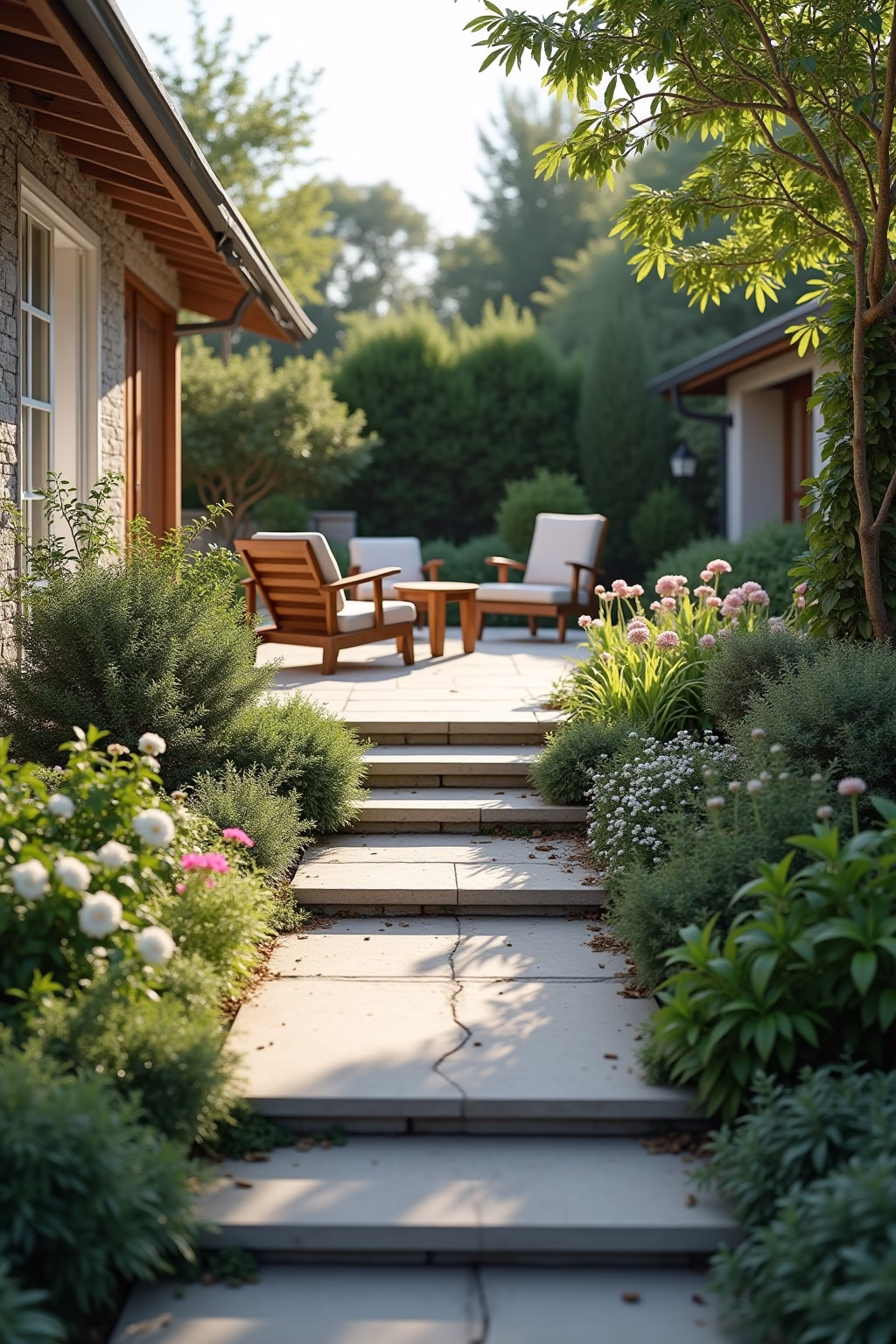 hoehenunterschied terrasse garten ausgleichen outline 2