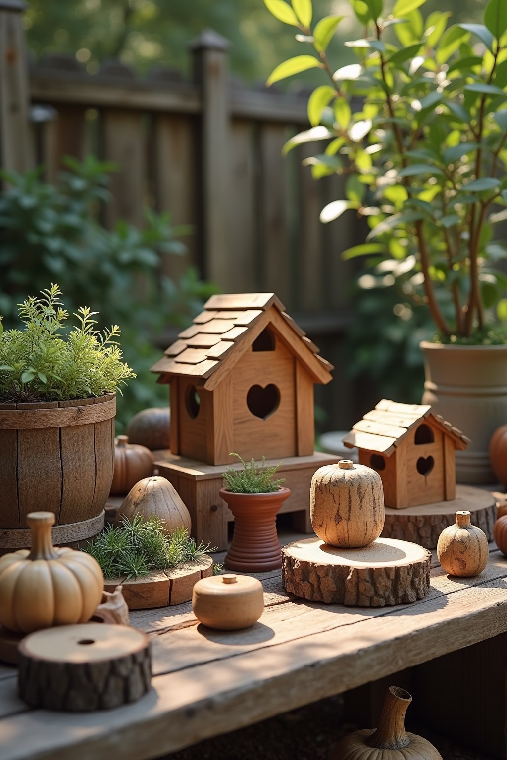 holzdeko garten selber machen outline 1