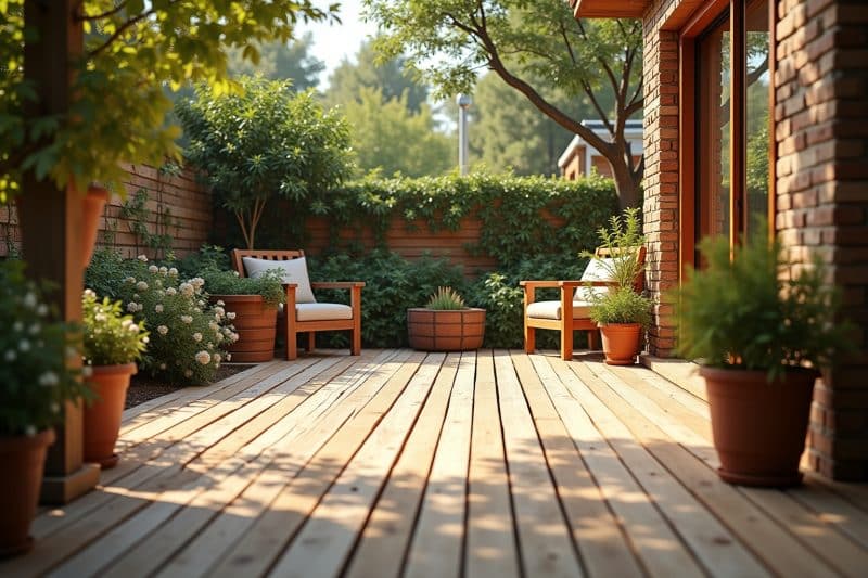 14 Holzterrasse selber bauen Ideen