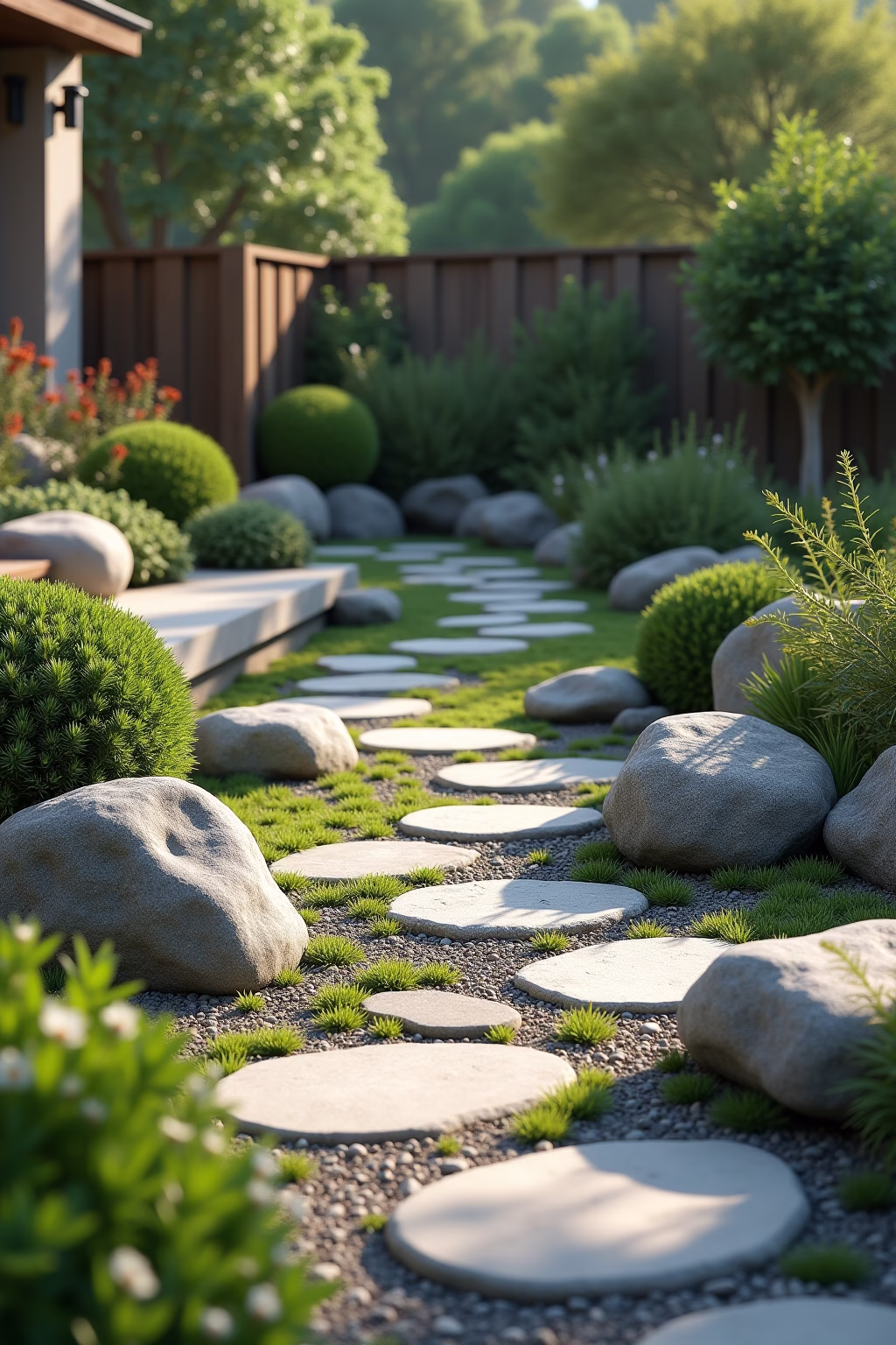 ideen naturstein garten outline 1