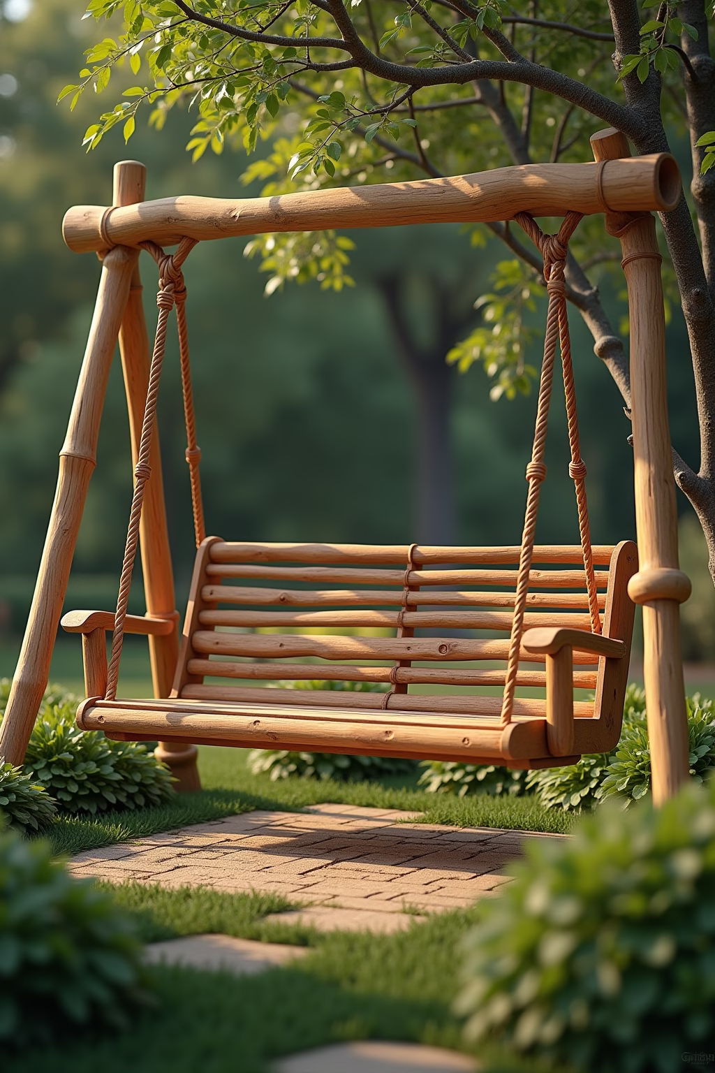 ideen schaukel garten outline 3