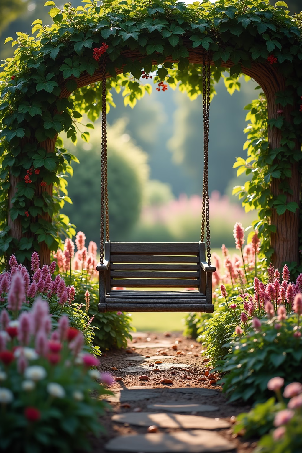 ideen schaukel garten outline 8