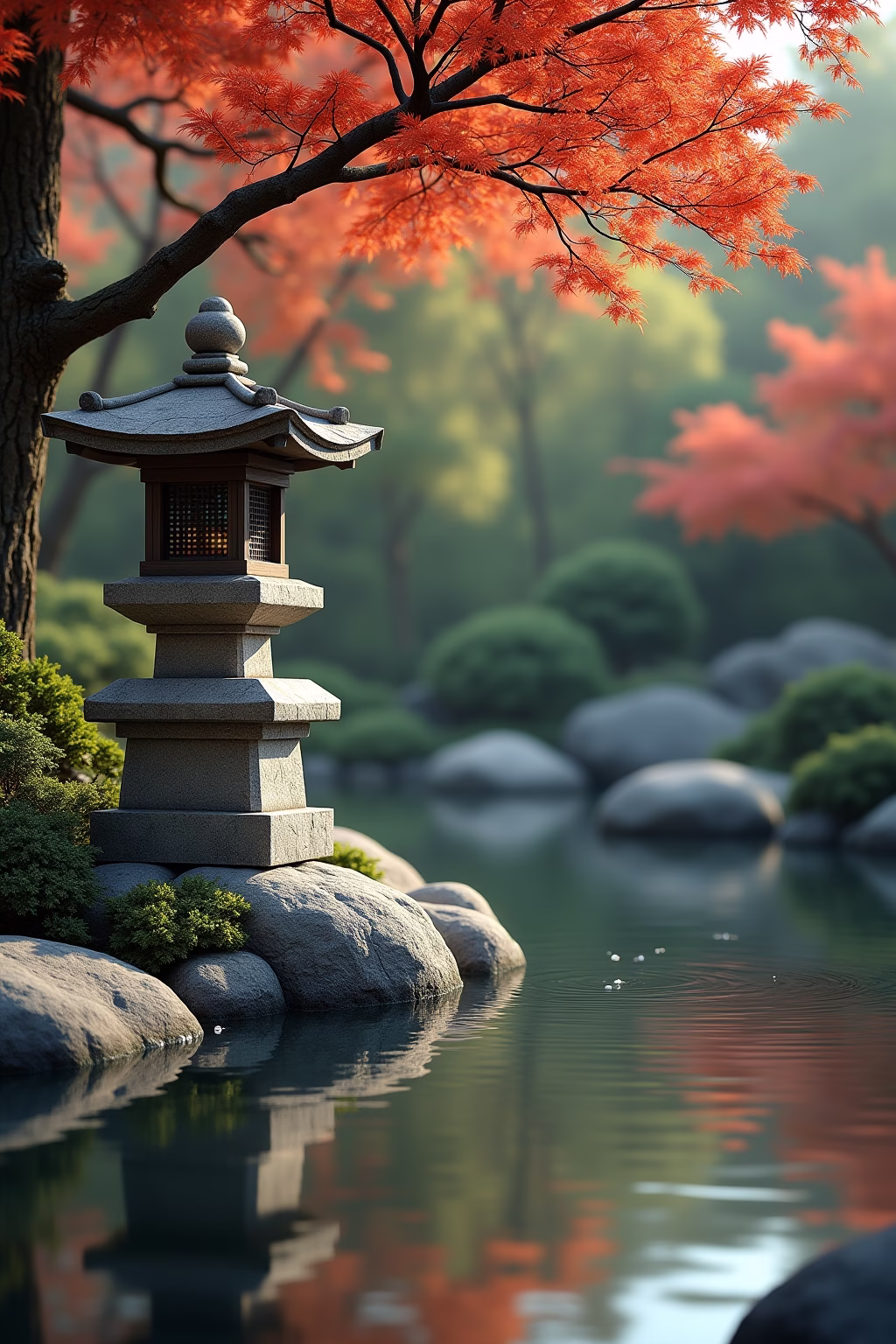 japanische ecke im garten outline 1